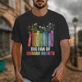Women Floral Book Big Fan Of Human Rights Liberal Protest Unisex T-Shirt