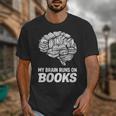 Women's My Brain Runs On Books Reading Bookworm Men Women Unisex T-Shirt Women's My Brain Runs On Books Reading Bookworm Men Women Unisex T-Shirt