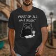 Women's First Of All I’m A Delight Cute Cat Books Coffee Humor Unisex T-Shirt Women's First Of All I’m A Delight Cute Cat Books Coffee Humor Unisex T-Shirt