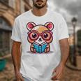 Adorable Book Lover Quokka With Reading Glasses Cute Unisex T-Shirt