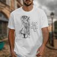 Alice Adventures Wonderland Vintage Book Quote Lewis Carrol Unisex T-Shirt