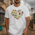 Book Lover Librarian Books Heart Valentine Unisex T-Shirt