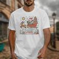 Book Lovers Winter Sleighing Through Stories Tee Premium Tri-Blend Unisex T-Shirt