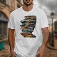 Book Women Graphic Art Colorful Eyes Unisex T-Shirt