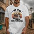 I Like Books More Than People Glasses Unisex T-Shirt I Like Books More Than People Glasses Unisex T-Shirt