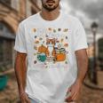 Cat Fall In Love With Reading Book Lover Autumn Unisex T-Shirt