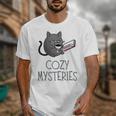 Cozy Mysteries Coffee And Novel For Book Lovers Unisex T-Shirt