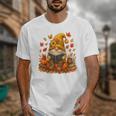 Cute Autumn Gnome Reading Pumpkin Book Lover Unisex T-Shirt