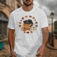 Cute Cat Fall In Love With Reading Book Cat Lover Librarian Unisex T-Shirt