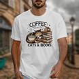Cute Coffee Cats Books Lover Idea Women Men Kids Unisex T-Shirt Cute Coffee Cats Books Lover Idea Women Men Kids Unisex T-Shirt