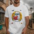 Cute Ghost Reading Book Retro Halloween Librarian Unisex T-Shirt Cute Ghost Reading Book Retro Halloween Librarian Unisex T-Shirt