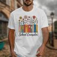 Cute Wildflower Book School Counseling Life School Counselor Unisex T-Shirt