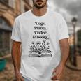 Dogs Plants Coffee Books Book Lover Dog Lover Reading Unisex T-Shirt