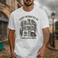 Easily Distracted By Plants Cats & Books Planting Gardening Unisex T-Shirt