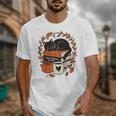 Fall Book Teacher Cat Books Halloween Autumn Librarian Unisex T-Shirt