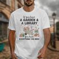 Gardening & Library Lover Books Reading Plants Cute Unisex T-Shirt Gardening & Library Lover Books Reading Plants Cute Unisex T-Shirt