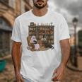 Ghost Reading Book Cat Lover Halloween Reading Enthusiast Unisex T-Shirt