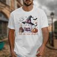 Ghost Reading Book Coquette Bow Halloween Girl Toddler Kid Premium Unisex T-Shirt