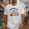 Ghost Reading Halloween Women Teacher Book Lover Unisex T-Shirt