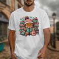 Gingerbread Reading Book Lovers Christmas Bookworm Librarian Premium Unisex T-Shirt Gingerbread Reading Book Lovers Christmas Bookworm Librarian Premium Unisex T-Shirt