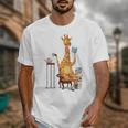 Giraffe Reading Tea Books Coffee Book Lover Graphic Unisex T-Shirt Giraffe Reading Tea Books Coffee Book Lover Graphic Unisex T-Shirt