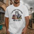 I Just Want To Read Books And Pet Cats Raglan Baseball Tee Unisex T-Shirt I Just Want To Read Books And Pet Cats Raglan Baseball Tee Unisex T-Shirt