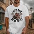 Love God Drink Coffee Read Books – Vintage Spiritual Reading Unisex T-Shirt