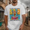 Love Reading And Giraffes Cute Giraffe Reading Book Lovers Unisex T-Shirt Love Reading And Giraffes Cute Giraffe Reading Book Lovers Unisex T-Shirt