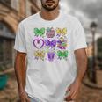 Mardi Gras Teacher Coquette Bow Pencil Apple Book Women Girl Unisex T-Shirt