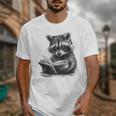 Raccoon With Book Cute Raccoons Reading Books Unisex T-Shirt Raccoon With Book Cute Raccoons Reading Books Unisex T-Shirt