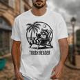 Raccoon Reading Books Summer Humor Trash Reader Unisex T-Shirt Raccoon Reading Books Summer Humor Trash Reader Unisex T-Shirt