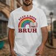 Read A Book Bruh Rainbow Vintage Reading Library Student Unisex T-Shirt Read A Book Bruh Rainbow Vintage Reading Library Student Unisex T-Shirt