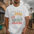 Read And Think About Prayer Faith & Book Lover Premium Unisex T-Shirt
