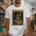 The Reader Tarot Card Book Lover Skeleton Art Goth Style Unisex T-Shirt