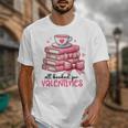 Retro Groovy Valentine Men Women Kid Tees By Emily All Booked For Valentines Book Reading Bookworm Nerdy Unisex T-Shirt
