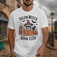 Salem WItch Book Club Halloween Raccoon Witch Reading Book Unisex T-Shirt