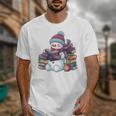 Snowman Reading Book Lovers Christmas Bookworm Librarian Unisex T-Shirt Snowman Reading Book Lovers Christmas Bookworm Librarian Unisex T-Shirt