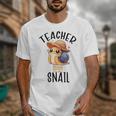 Teacher Snail With Glasses On Books Cute Pre-K Kindergarten Unisex T-Shirt