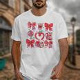 Valentine Teacher Coquette Bow Pencil Heart Book Girl Women Unisex T-Shirt