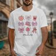 Valentine Teacher Cute Bows Apple Globe Pencil Books Art Unisex T-Shirt Valentine Teacher Cute Bows Apple Globe Pencil Books Art Unisex T-Shirt