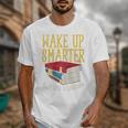 Wake Up Smarter Librarian Book Stack Premium Tri-Blend Unisex T-Shirt