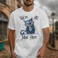 We'Re All Mad Here Cheshire Cat Alice Wonderland Book Kids Unisex T-Shirt