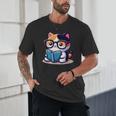 Adorable Book Lover Calico Cat With Reading Glasses Cute For Men Women Kids Unisex T-Shirt Adorable Book Lover Calico Cat With Reading Glasses Cute For Men Women Kids Unisex T-Shirt