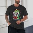 Adorable Book Lover Iguana With Reading Glasses Cute Unisex T-Shirt