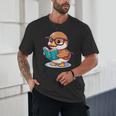 Adorable Book Lover Mallard Duck With Reading Glasses Cute Unisex T-Shirt