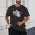 Asexual Book Lover LGBT Reading Pride Ace Flag Daisy Unisex T-Shirt Asexual Book Lover LGBT Reading Pride Ace Flag Daisy Unisex T-Shirt