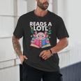 Axolotl Books Readsalotl Reading Bookworm Boys Girls Unisex T-Shirt Axolotl Books Readsalotl Reading Bookworm Boys Girls Unisex T-Shirt