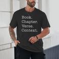 Book Chapter Verse Context Theology Christian Reformed Unisex T-Shirt