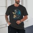 Book Lover Bookworm Reading Books Dragon Sci-Fi Character Unisex T-Shirt Book Lover Bookworm Reading Books Dragon Sci-Fi Character Unisex T-Shirt