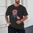 Book Worm Pun Read Reading Librarian America Men Women Kids Unisex T-Shirt